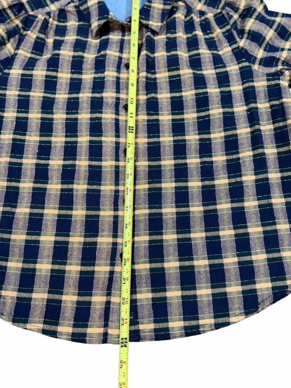 Scotch & Soda Amsterdam Plaid Button Front Shirt | Organic Cotton Blend | Med - Picture 11 of 11